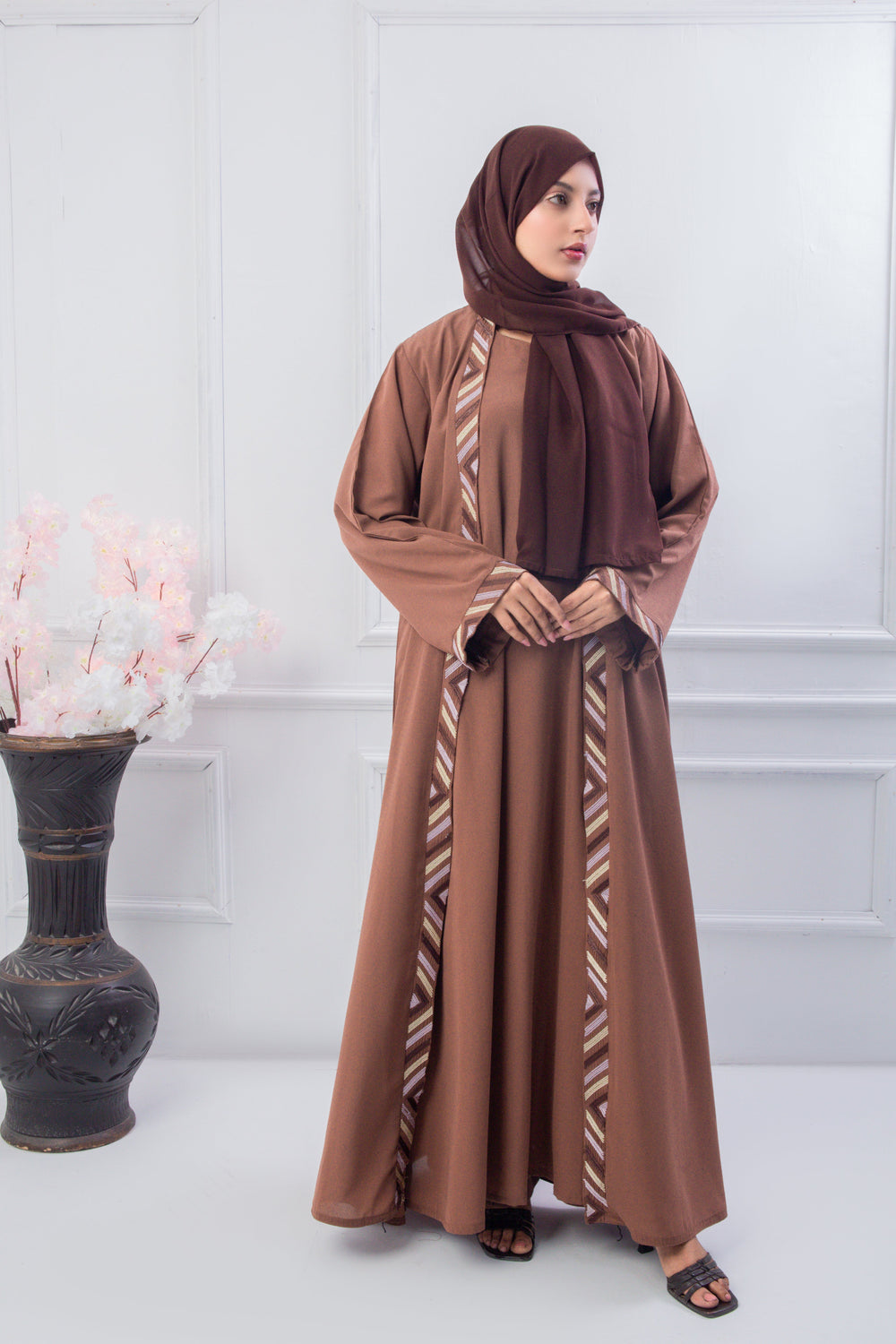 AQSA Beige Abaya with hijab